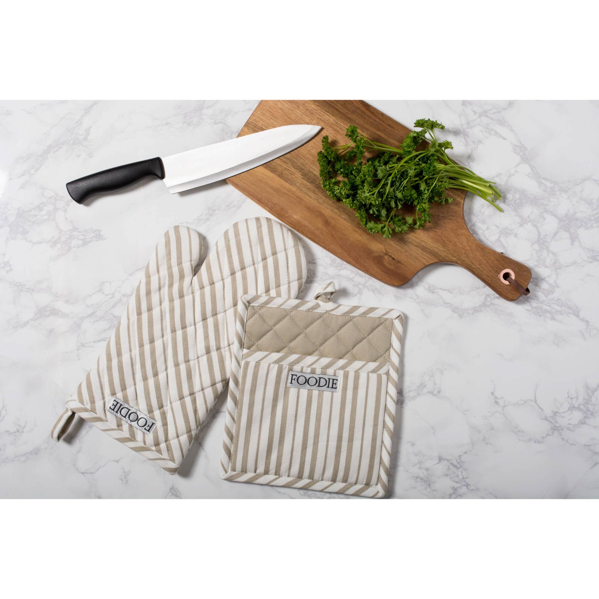 Mushroom Foodie Gourmet Chef Potholder Set